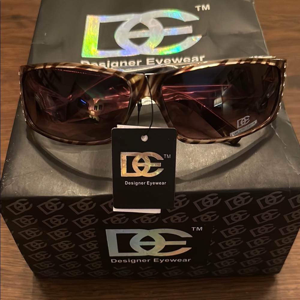 Designer Eyewear Brown zebra pattern Sunglasses 😎 OS UV 400